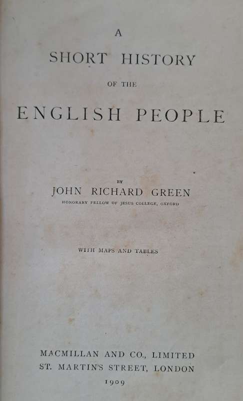 A Short History of the English People - John Richard Green (hard cover with no DJ)