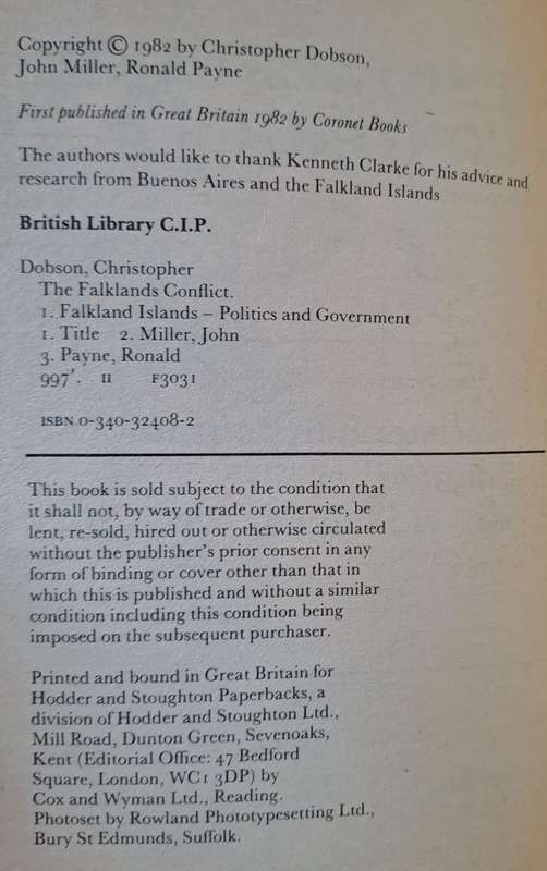 The Falklands Conflict - Christopher Dobson (Paperback)