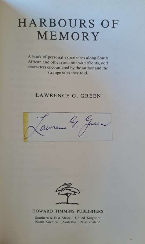 Harbours of Memory. - Lawrence G Green (Hardcover with DJ)