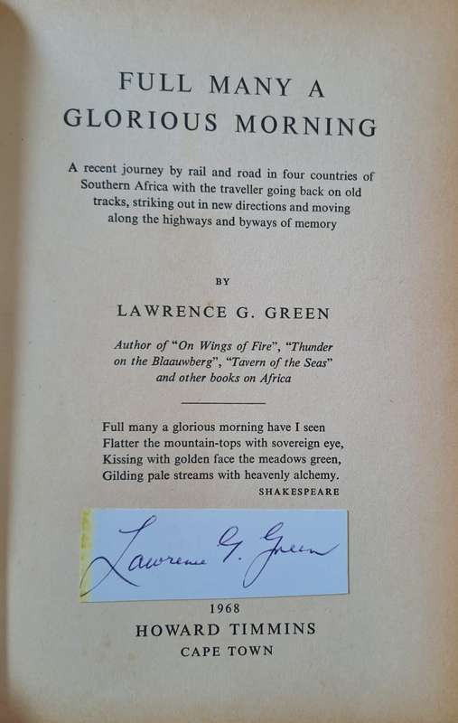 Full Many A Glorious Morning. - First Edition (Hardcover with DJ)