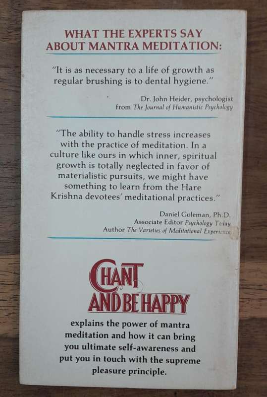 Chant and be Happy - AC Bhaktivedanta Swami Prabhupada (Paperback book with no dj)