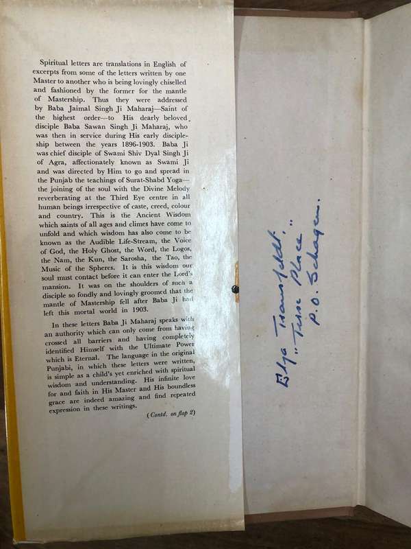 Spiritual Letters - Radha Soami Satsang Beas (Hardcover with dj)