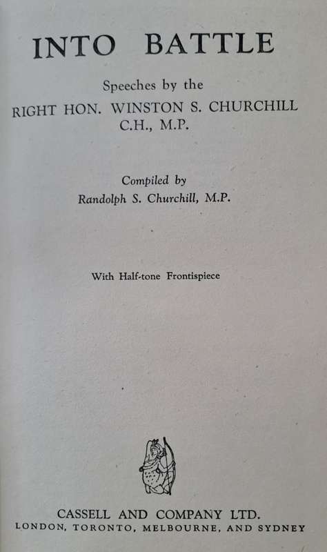 Into Battle - Randolph S. Churchill, M.P. (Hard cover with DJ)