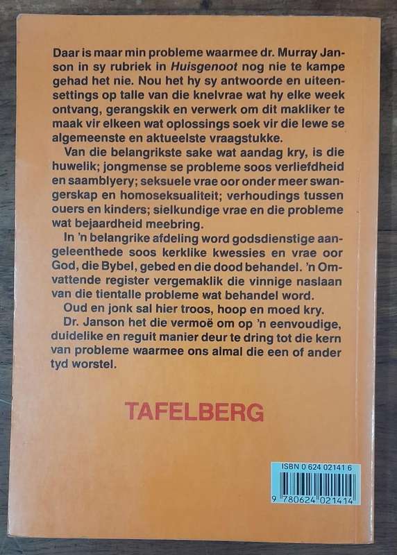 Sake van die Hart - Murray Janson (Paperback book with no dj)