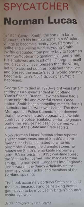 Spycatcher -Norman Lucas (hard cover with DJ)