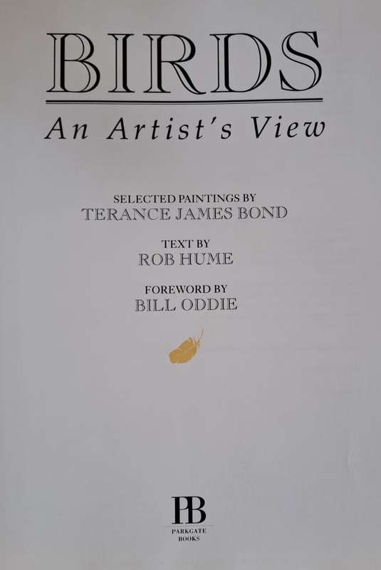 Birds an Artist's View - Rob Hume (Hard cover with DJ)