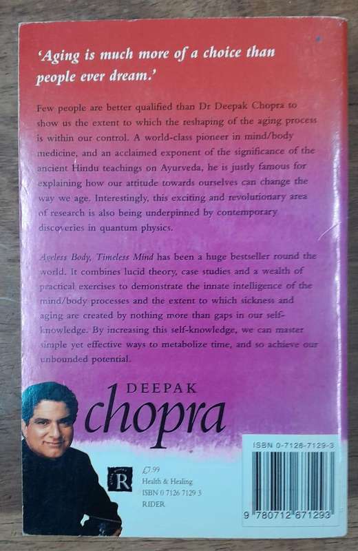 Ageless Body, Timeless Mind - Deepak Chopra (Paperback book with no dj)