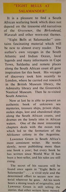 Eight Bells At Salamander. - First Edition (Hardcover with DJ)