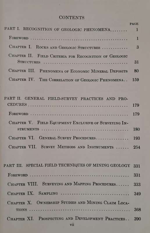 Principles of Field and Mining Geology. - J D Forrester (First Edition) (Hardcover with DJ)