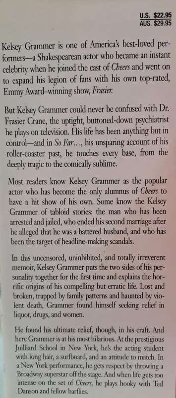 So Far. - Kelsey Grammer (Hardcover with DJ)