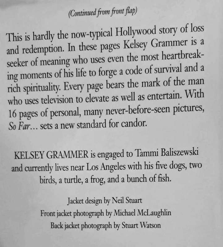 So Far. - Kelsey Grammer (Hardcover with DJ)