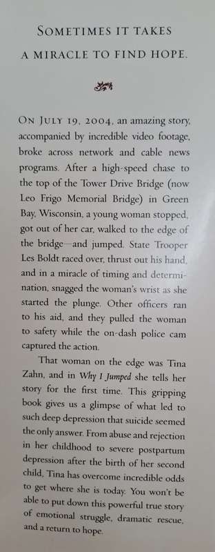 My True Story of Postpartum Depression - Tina Zahn )Hardcopy with DJ)