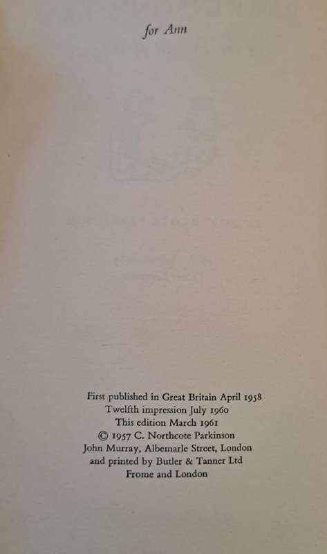 Parkinsons Law: Or The Pursuit Of Progress - Northcote C Parkinson (Paperback)