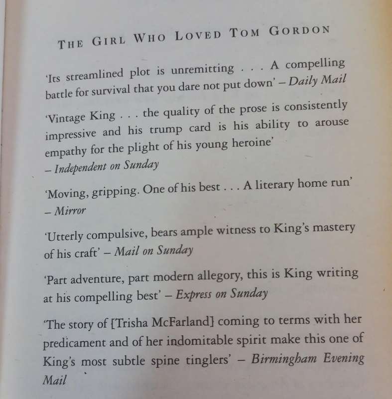 The girl who loved Tom Gordon. - Stephen King