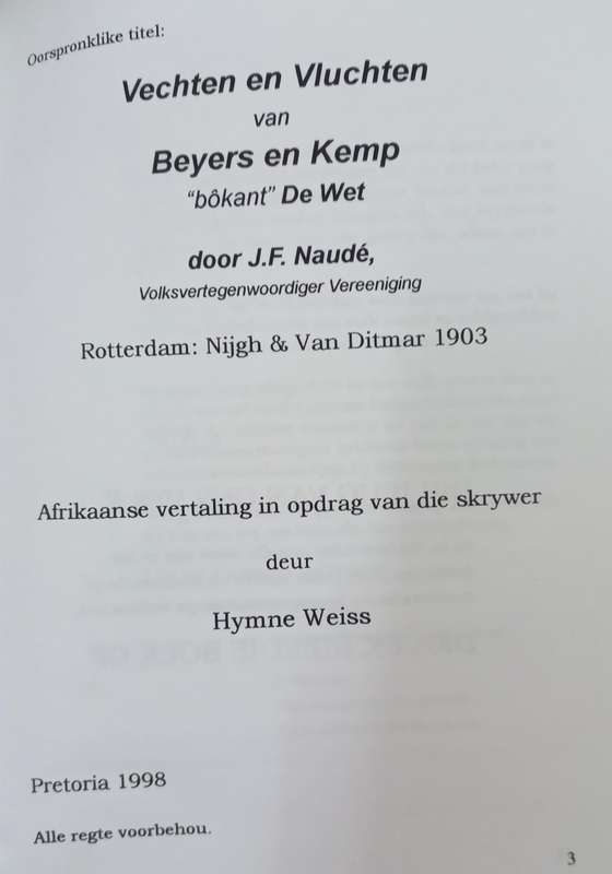 Veg en vlug van Beyers en Kemp. - Humne Weis (Hardeband)