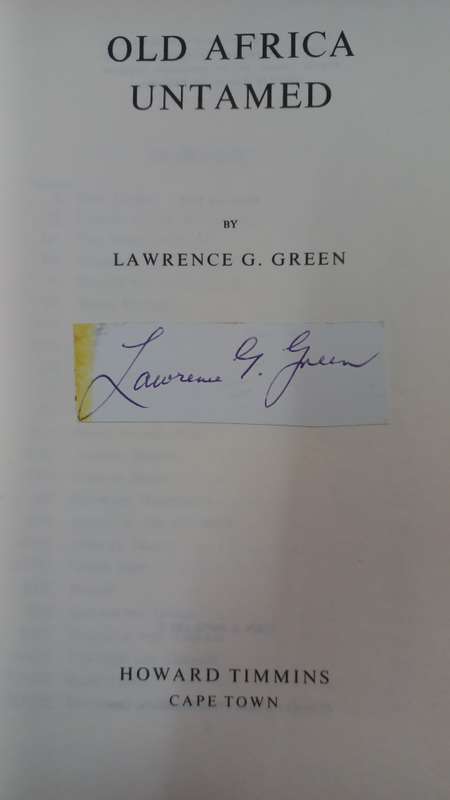 Old Africa Untamed. - Lawrence G Green (Hardcover with DJ) 1974 reprinted edition