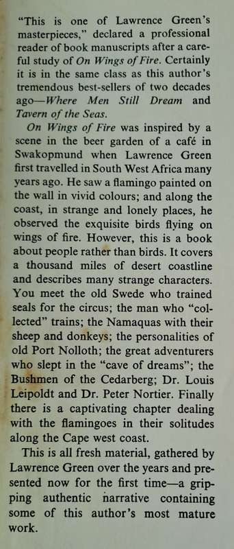 On Wings of Fire. - Lawrence G Green (First Edition)(Hardcover with DJ)