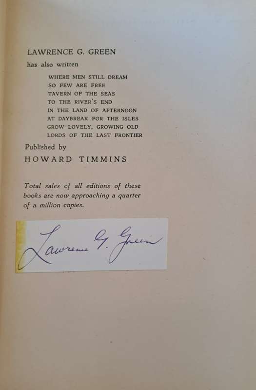 Under A Sky Like Flame. - Lawrence G Green (First Edition) (Hardcover with DJ)