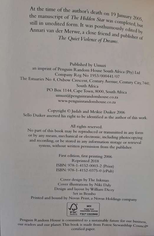The Hidden Star. - K Sello Duiker (Softcover)