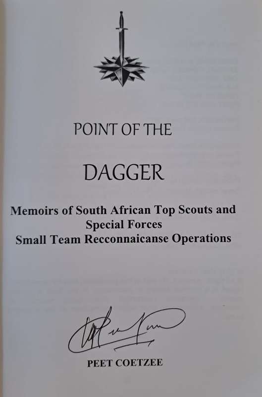 Point of the Dagger. - Peet Coetzee (Softcover) (Signed by Author)