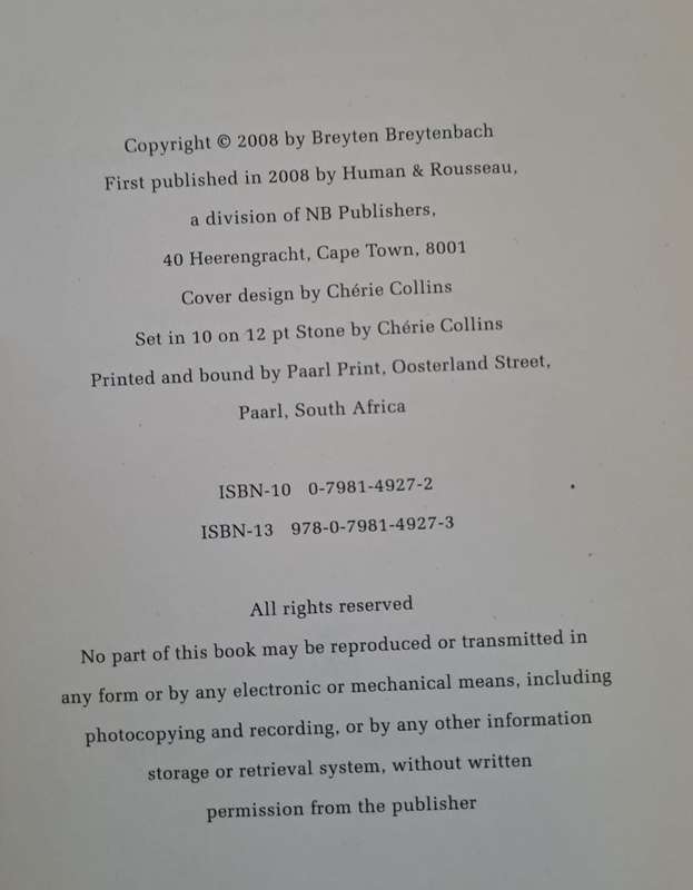 A Veil Of Footsteps. - Breyten Breytenbach (Softcover)