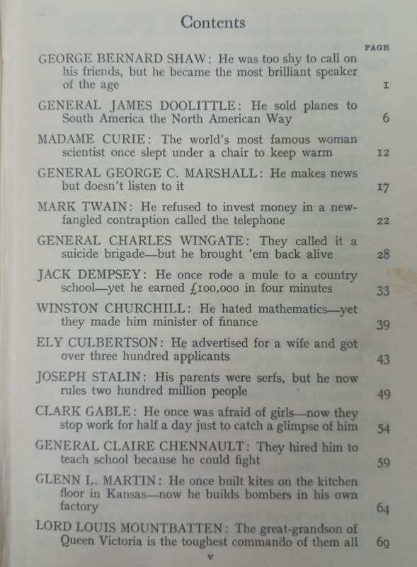 Dale Carnegie's Biographical Round-Up: highlights in the lives of Thirty Nine Famous People