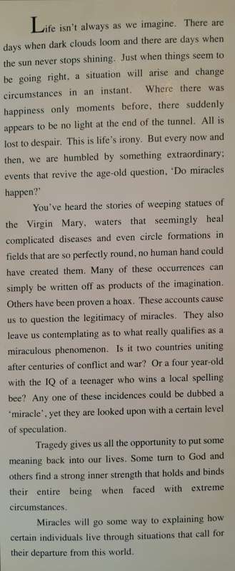Miracles: True Stories of Survival  Peter Murray (Paperback)