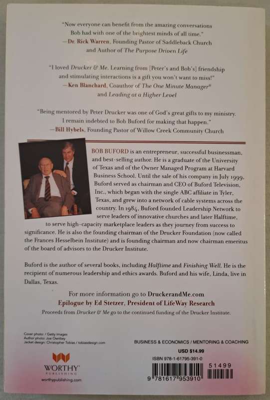 Drucker & Me: What a Texas Entrepreneur Learned From the Father - Bob Buford (Paperback)