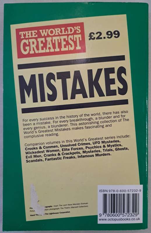 The World's Greatest Mistakes - Nigel Blundell (Paperback)