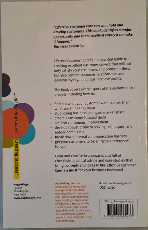 Effective Customer Care - Pat Wellington (Paperback)