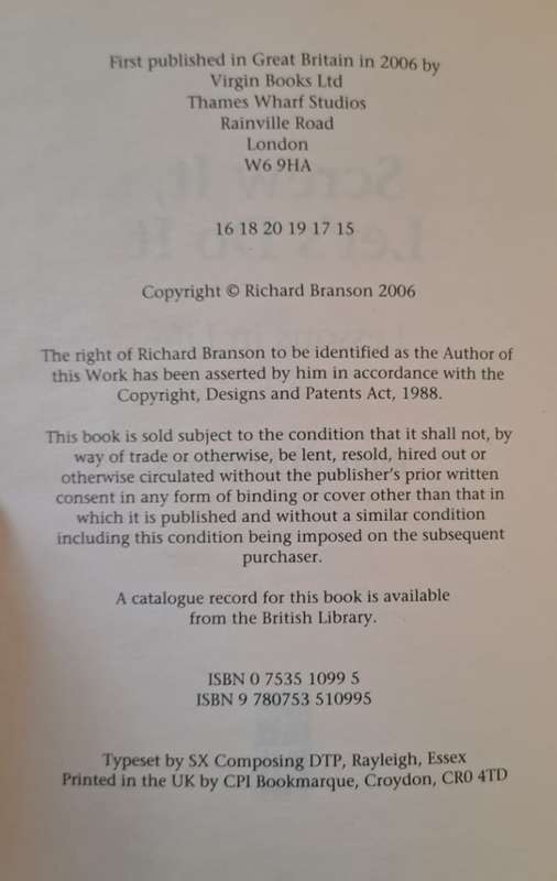Screw It, Let's Do It: Lessons in Life - Richard Branson (Paperback)