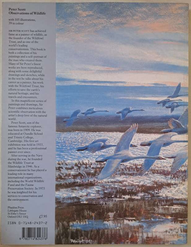 Peter Scott Observations of Wildlife - Phaidon . Oxford (Softcover)