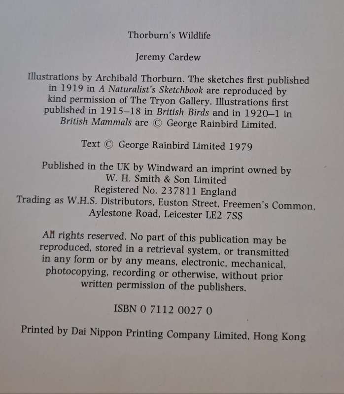 Thorburn's Wildlife - Jeremy Cardew (Hardcover)
