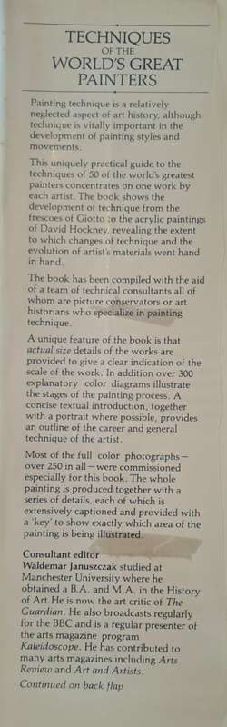 Techniques of the worlds greatest painters - Waldemar Januszczak (Hardcopy)