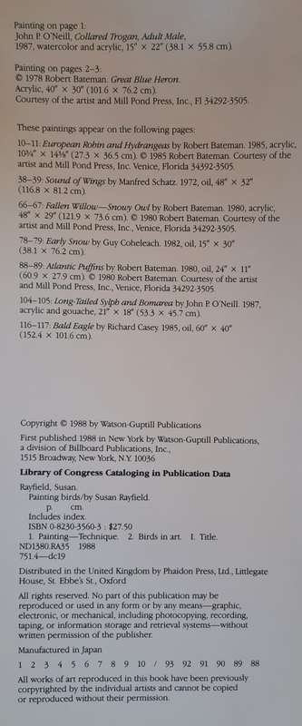 Painting Birds - Susan Rayfield (Hardcover)