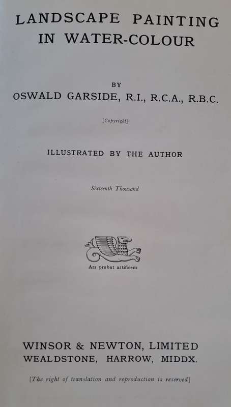 Landscape painting in water-colour - Oswald Garside (Hardcopy)