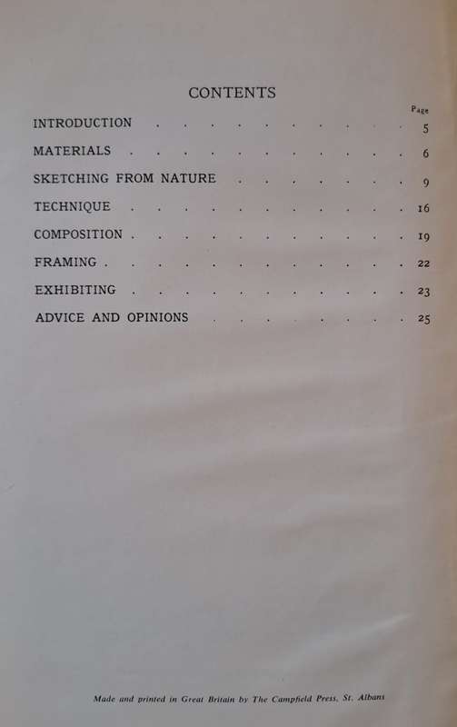 Landscape painting in water-colour - Oswald Garside (Hardcopy)