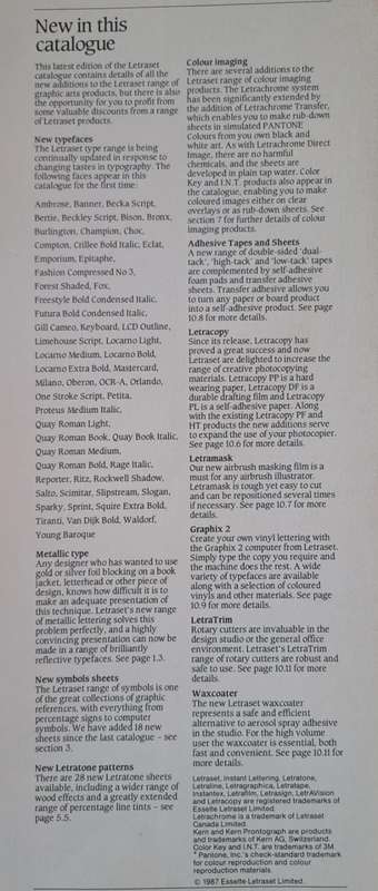 Reference book - Esselte Letraset (Paperback)