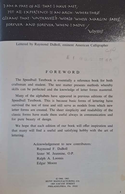 Speedball Textbook for pen and brush lettering (Paperback)