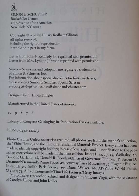 Living history - Hillary Rodham Clinton ( Hardcover)