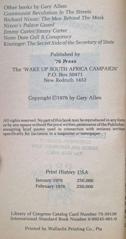 The Rockerfeller file - Gary Allen (Paperback)