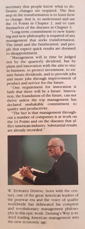 Out of the Crisis - W Edwards Deming ( Hardcover)
