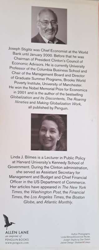 The Three Trillion Dollars War - Joseph Stiglitz & Linda Bilmes (Hard cover with DJ)