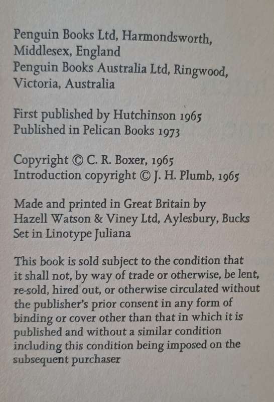 The Dutch Seaborne Empire - C. R. Boxer (Paperback with no DJ)