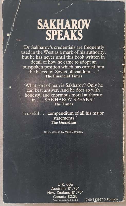 Sakharov Speaks - Andrei D. Sakharov (Paperback)