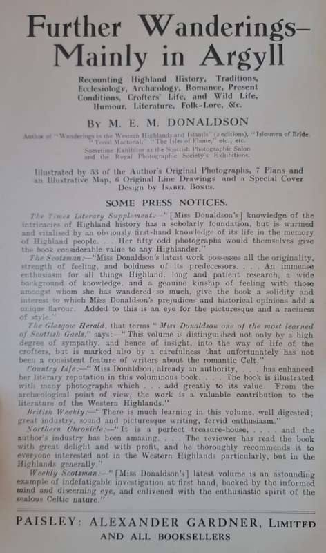 Wanderings in the Western Highlands and Islands - M.E.M. Donaldson (Hardcover)