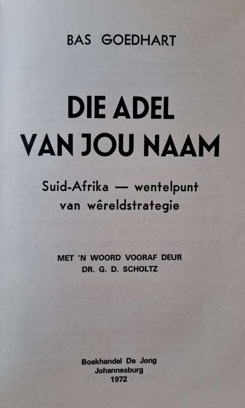 Die Adel van jou Naam - Bas Goedhart (Hard cover with DJ)