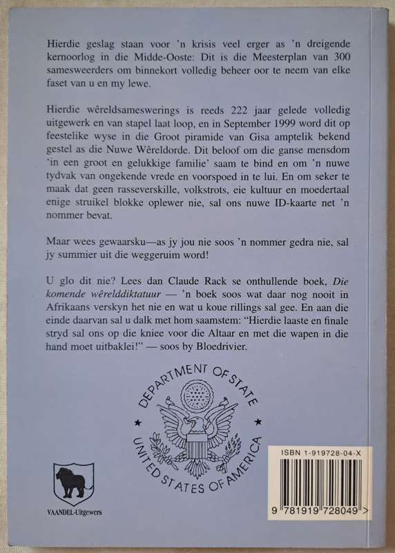 Komende Wereld Diktatuur - Claude Rack (paperback)