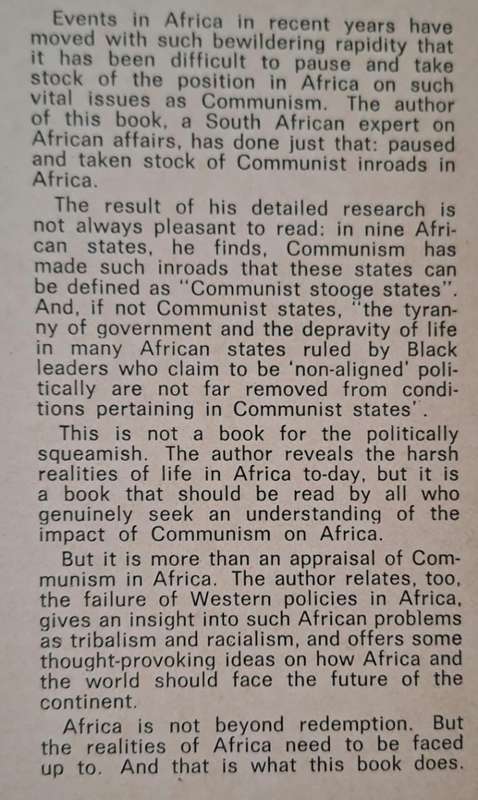 Africa and Communism - F. R. Metrowich (hard cover with DJ)