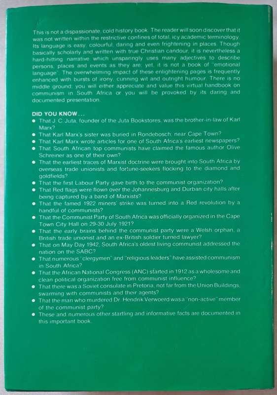 A History of Communism in South Africa - Henry R Pike ( Hard cover with dj)
